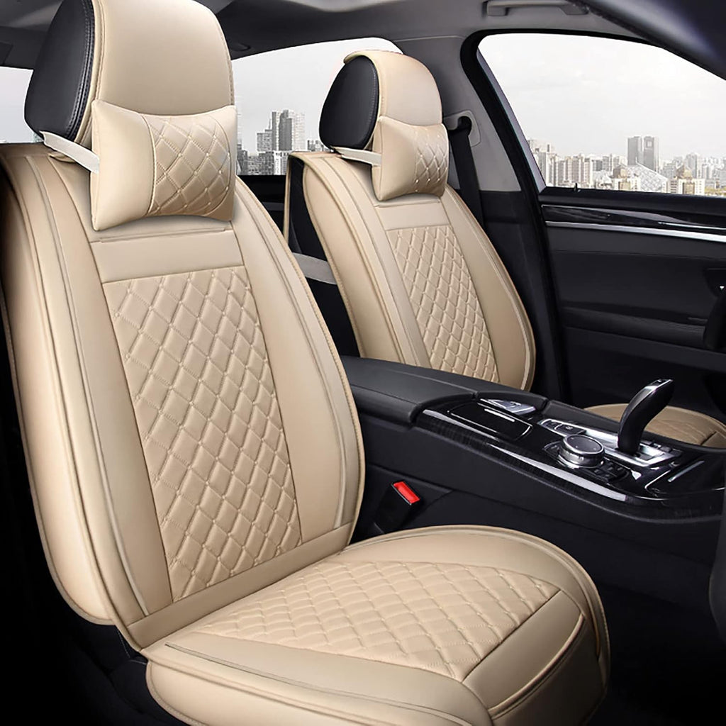 Leather Car Seat Covers Full Set Waterproof Universal P186