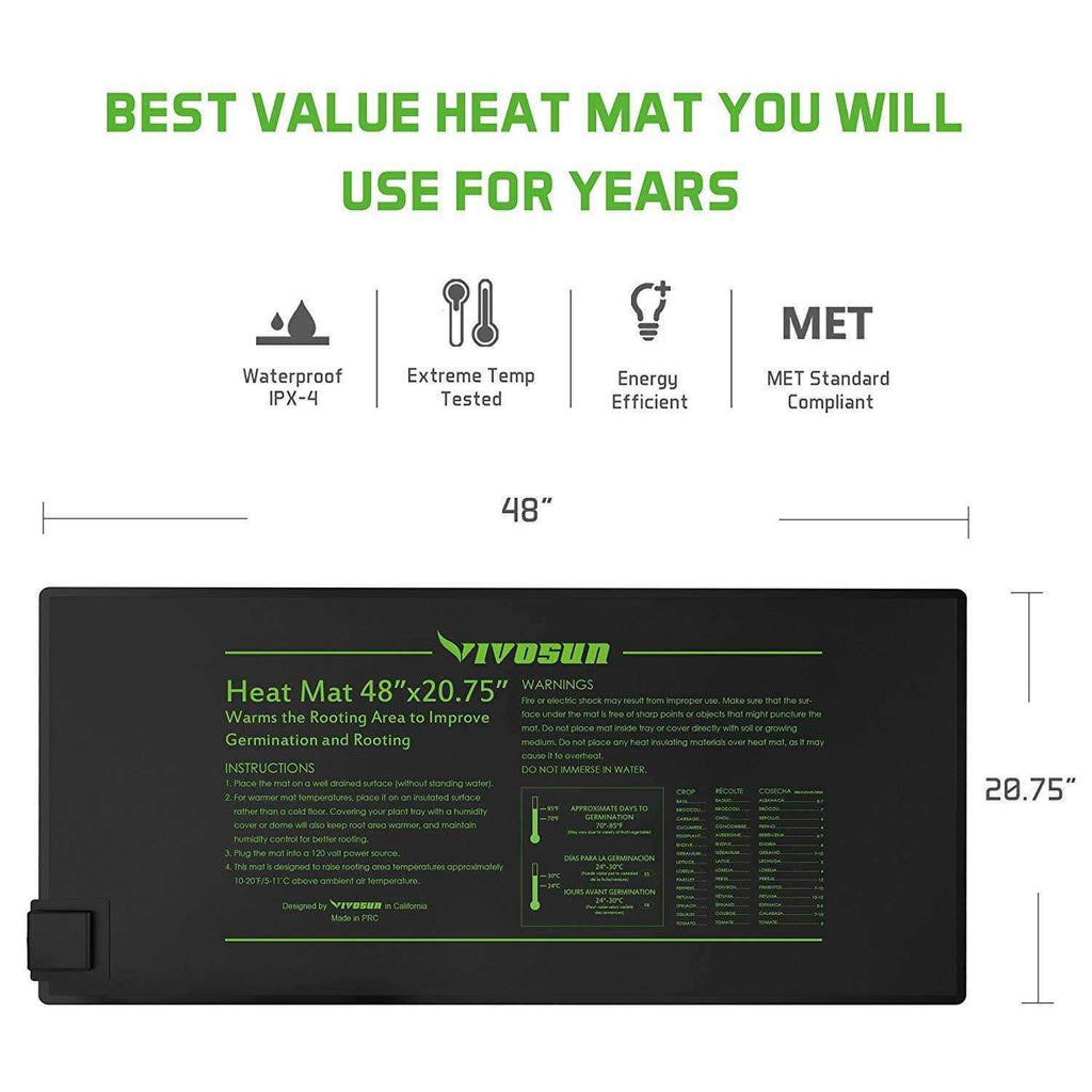 Seedling Heat Mat and Digital Thermostat Combo Set C226