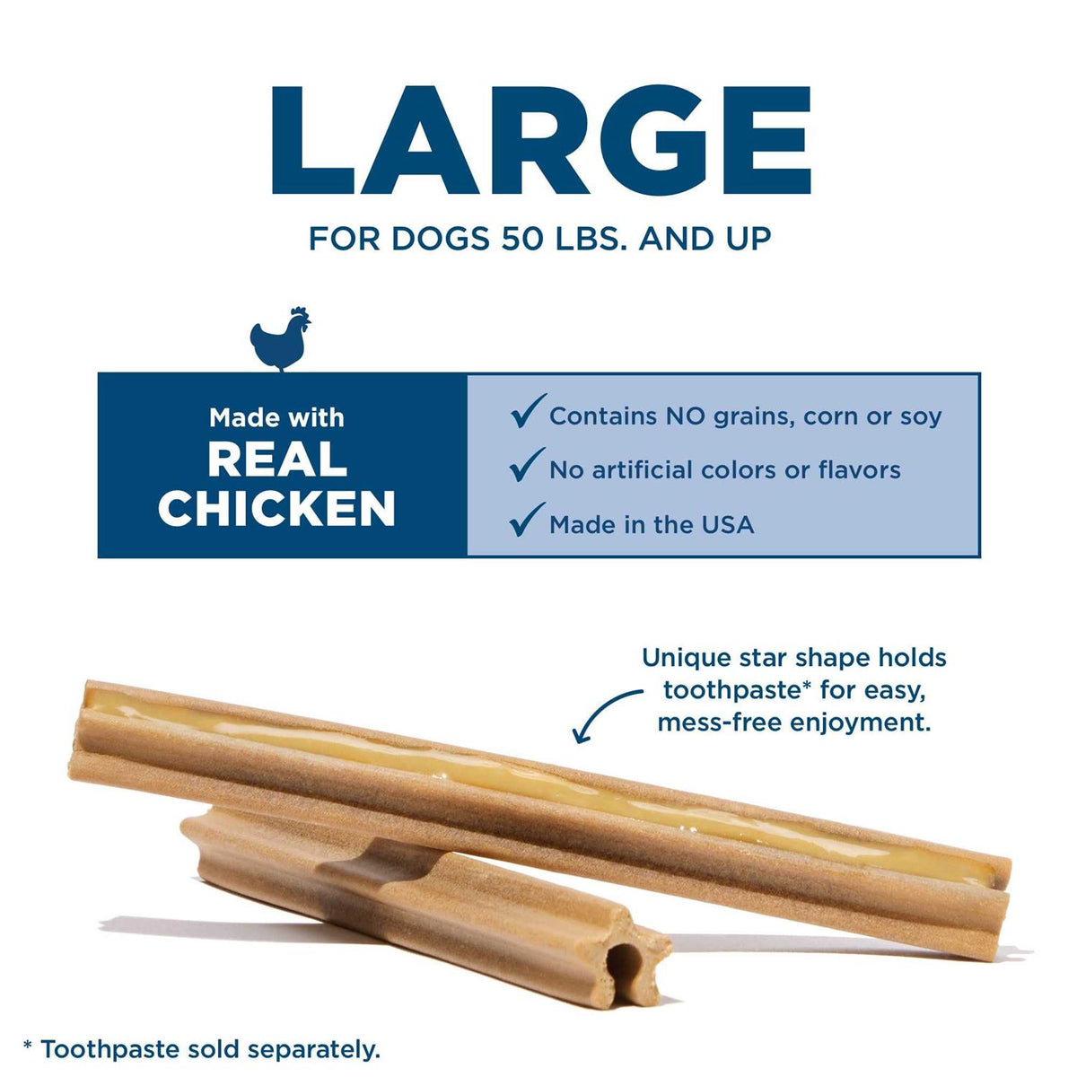 Dental Sticks for Large Dogs Chews J1849