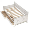 White Twin Size Daybed with 2 Drawers P142