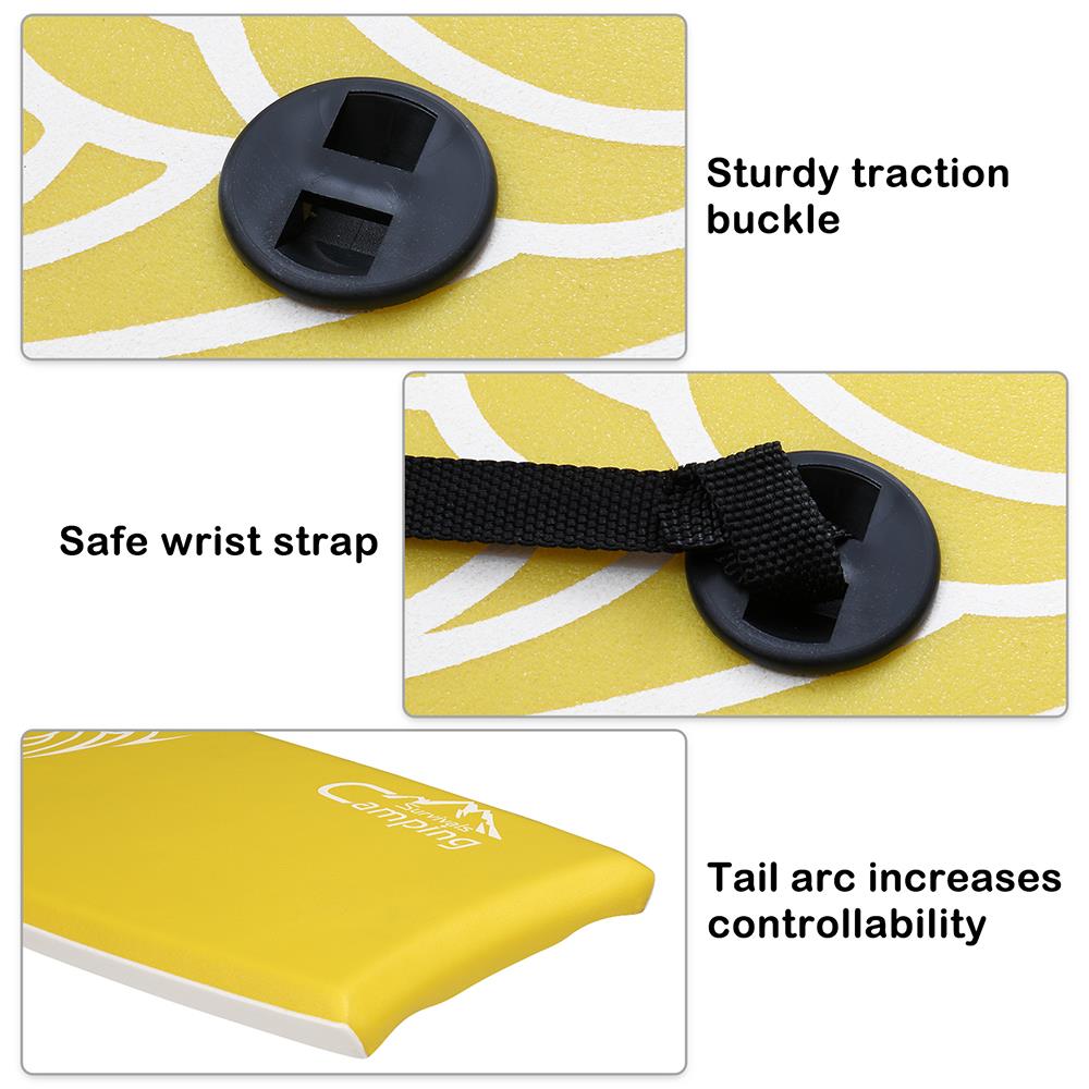 41" Lightweight Bodyboard with EPS Core, XPE Deck, HDPE Slick Bottom, and Wrist Leash M8880