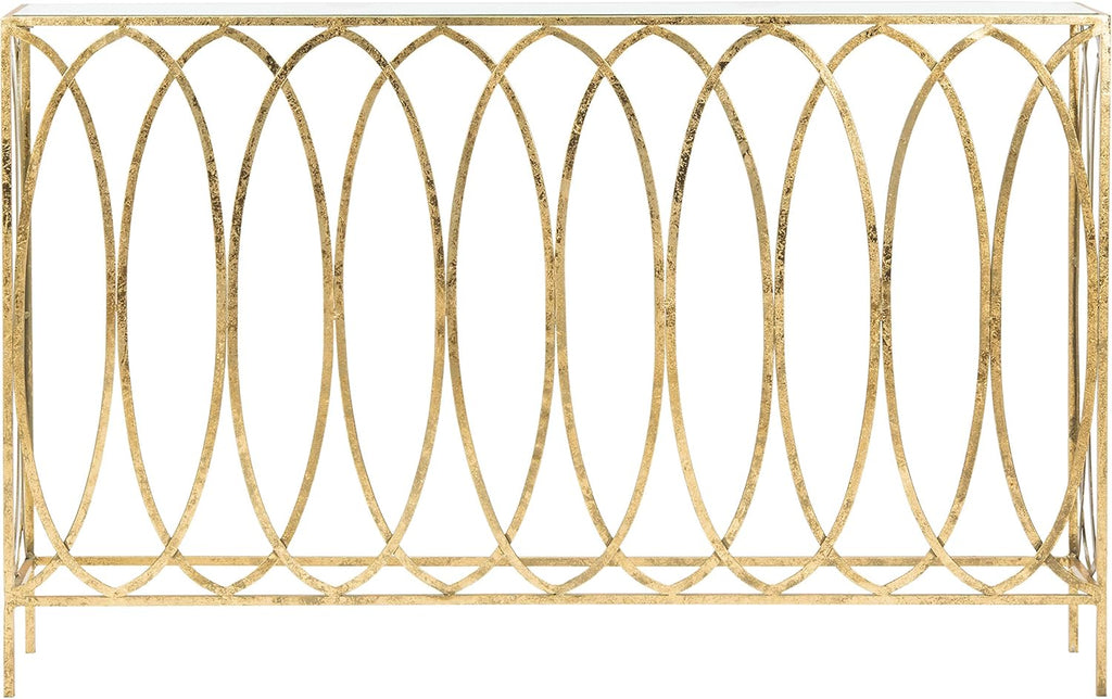 Gold Foil and Glass Console Table G1575