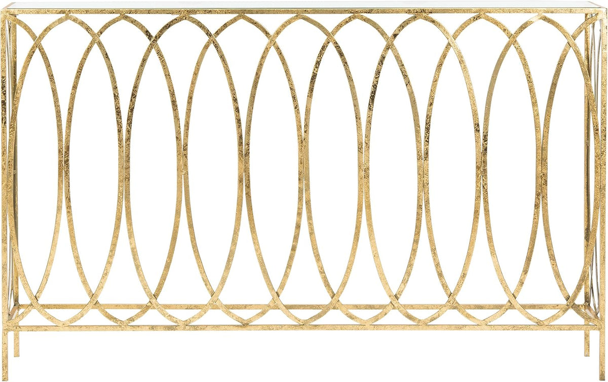Gold Foil and Glass Console Table G1575