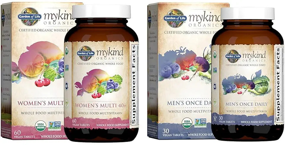 60 Tablets & 30 Count Vegan Whole Food Multivitamin Tablets M833