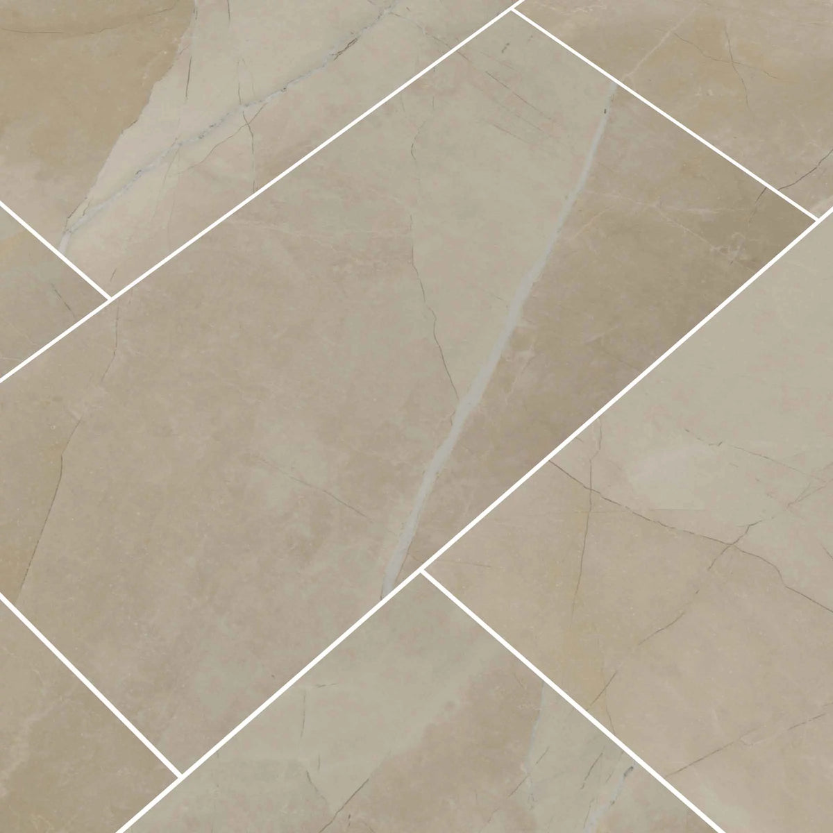 Cream 24"X48" Polished Porcelain Tile C4409