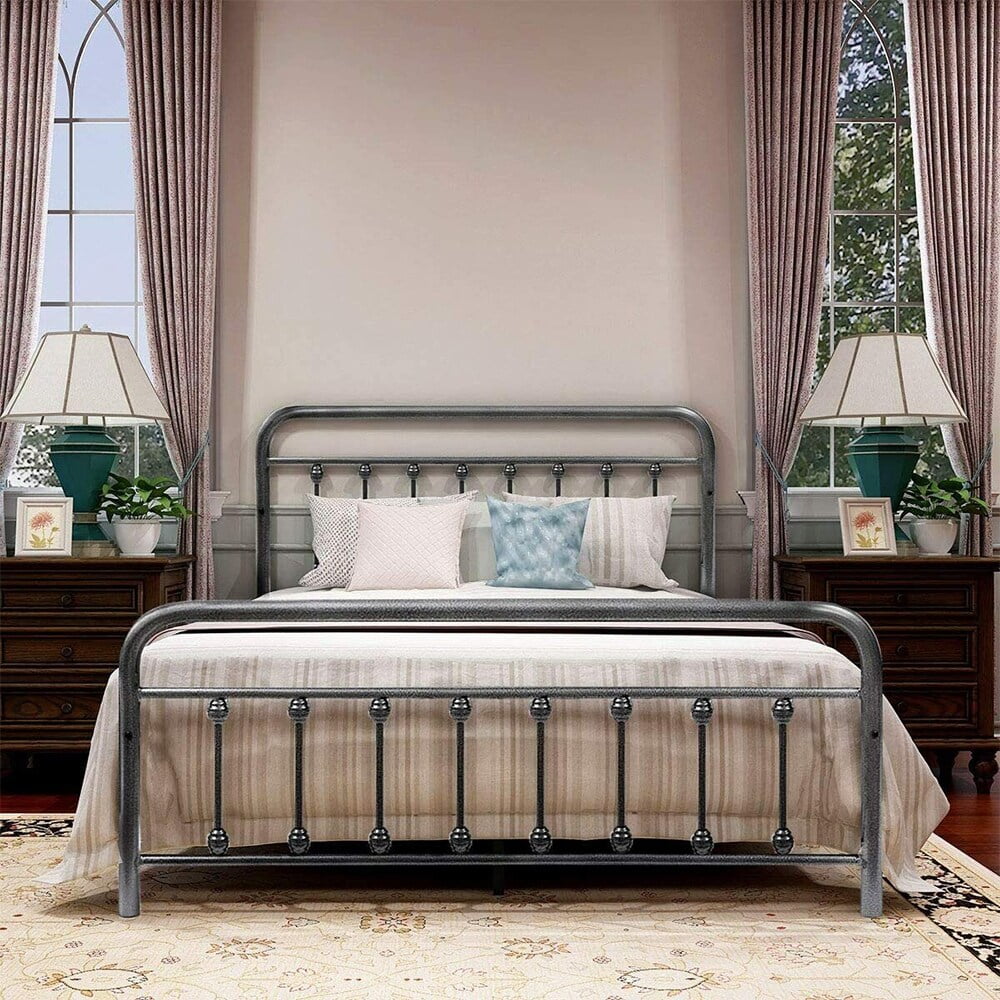 Queen Size Metal Bed Frame with Headboard C852
