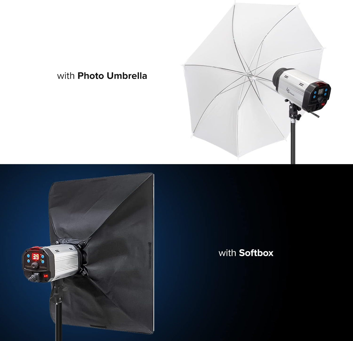 300W 5600K Flash Strobe Monolight with Wireless Trigger & Receiver J21468