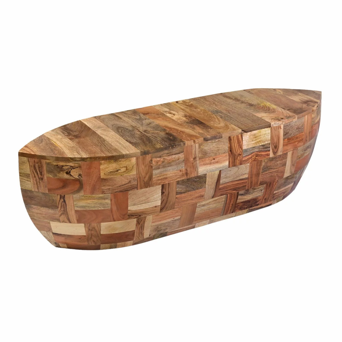 42 Inch Mango Wood Oval Coffee Table O162937