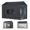 Black Heavy Duty Waterproof Dog Kennel Cover Q92728