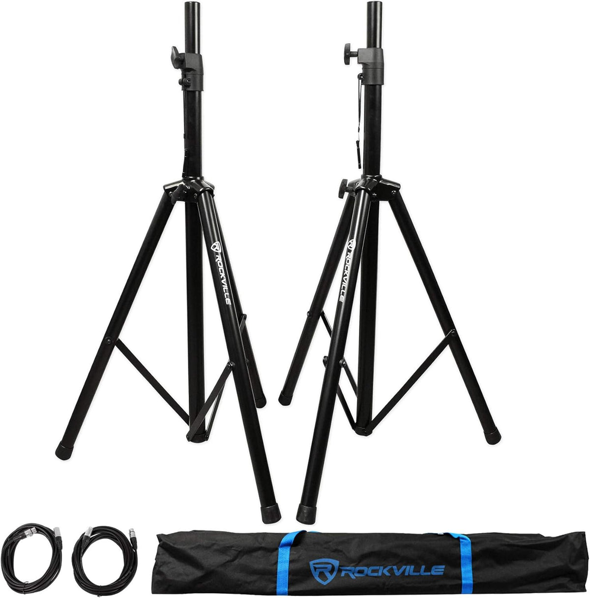 12 Active Bluetooth DJ Speakers with Stands and Cables D986