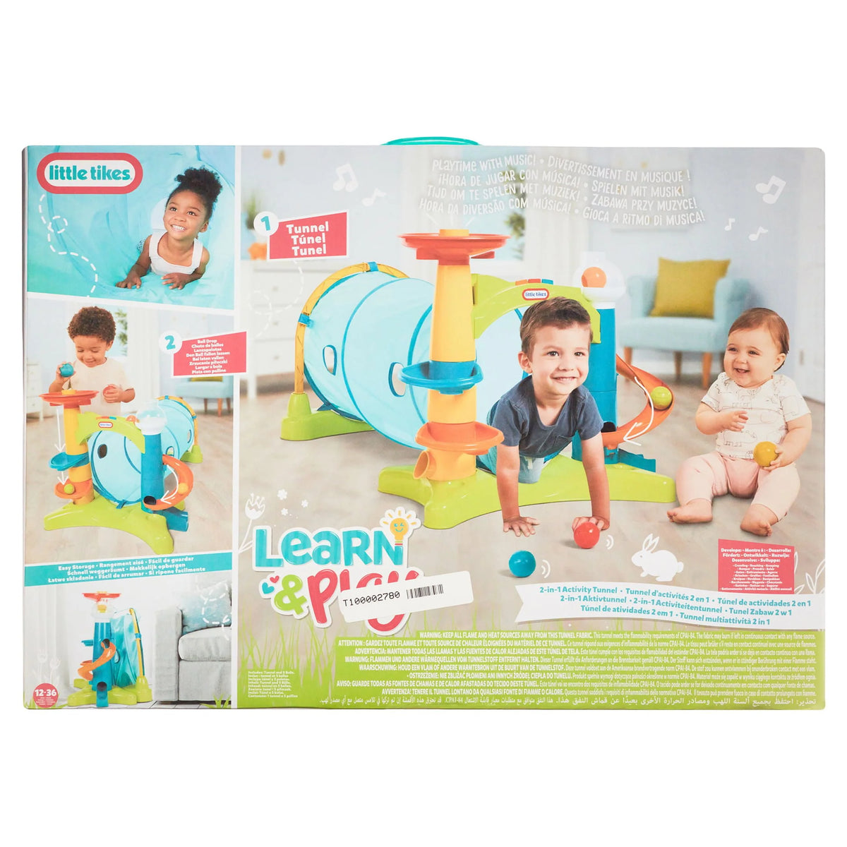 2-in-1 Activity Tunnel with Ball Drop L249