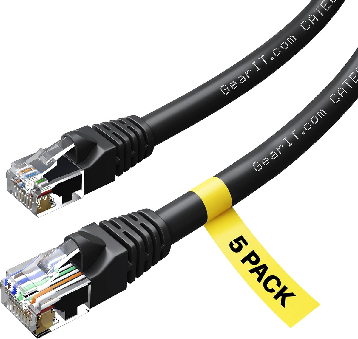 100-Pack Cat 6 Snagless Patch Ethernet Cable 3 Feet Black L9133