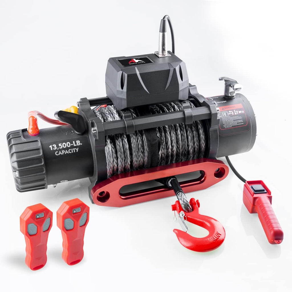 13500 lb Waterproof Synthetic Rope Electric Winch Kit T272