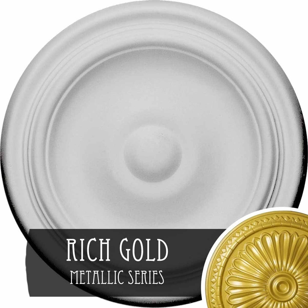 9 5/8 inch x 1 1/8 inch Hand-Painted Ceiling Medallion D52853