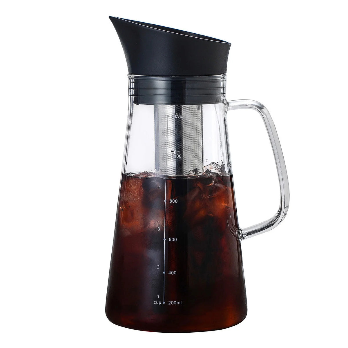 Glass Kettle Cold Brew Coffee Maker with Stainless Steel Filter D2691
