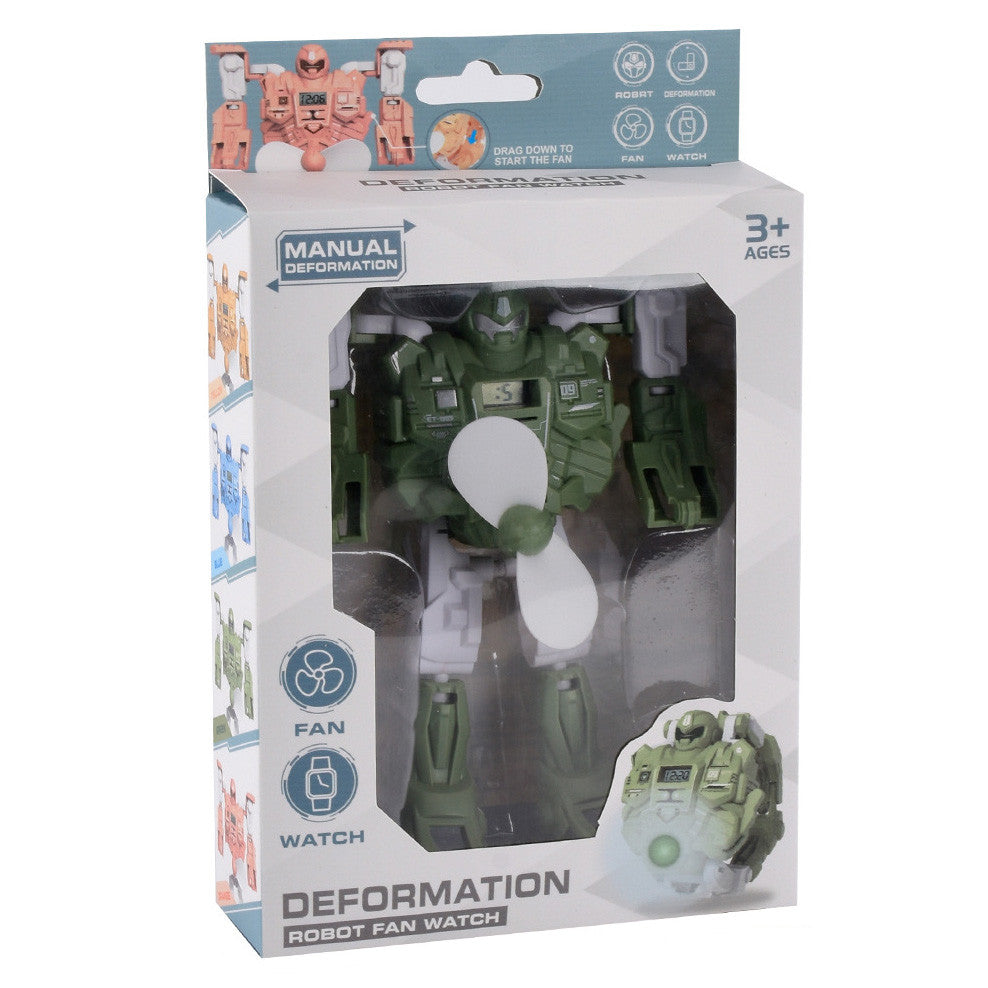 3 In 1 Deformation Robot Fan Watch Toys C208864
