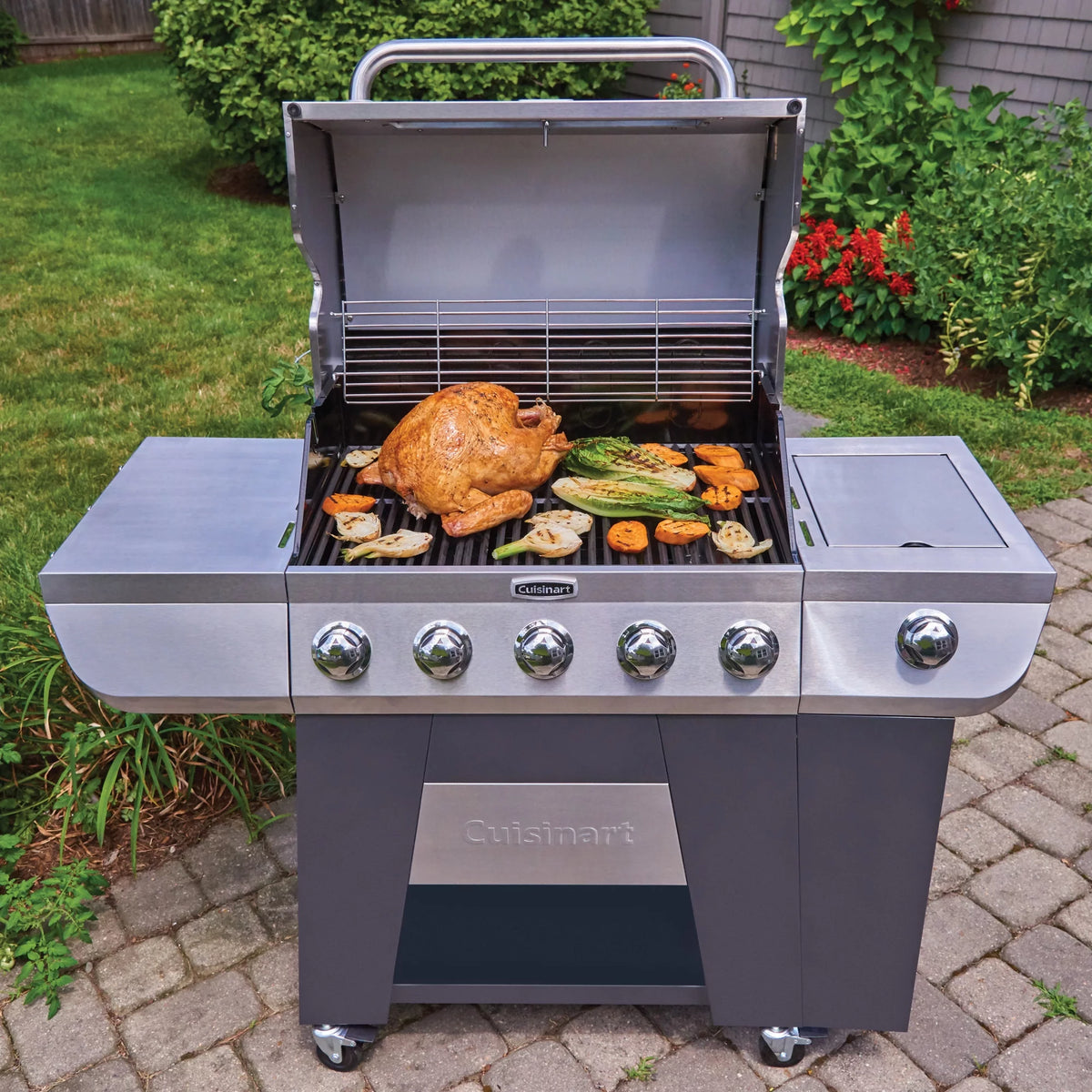 Five-Burner Propane Gas Grill with Side Burner K32815