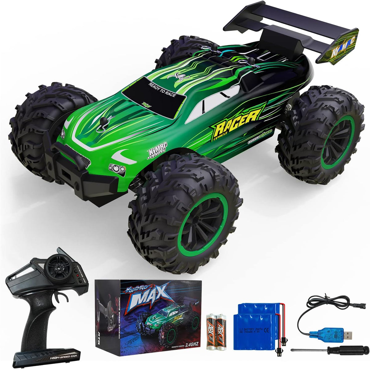 1:18 Scale 2WD RC Monster Truck with 2 Rechargeable Batteries R6046