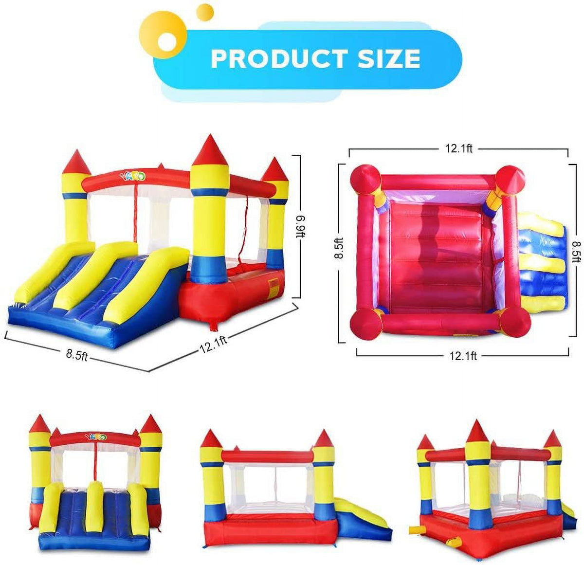 Bounce House with Slide and Air Blower T886