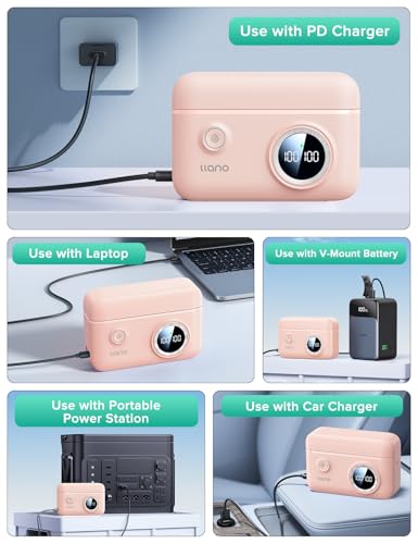 2-Pack Batteries and 18W Fast Dual USB Charger with Smart Display and Magnetic Snap Cover C678704