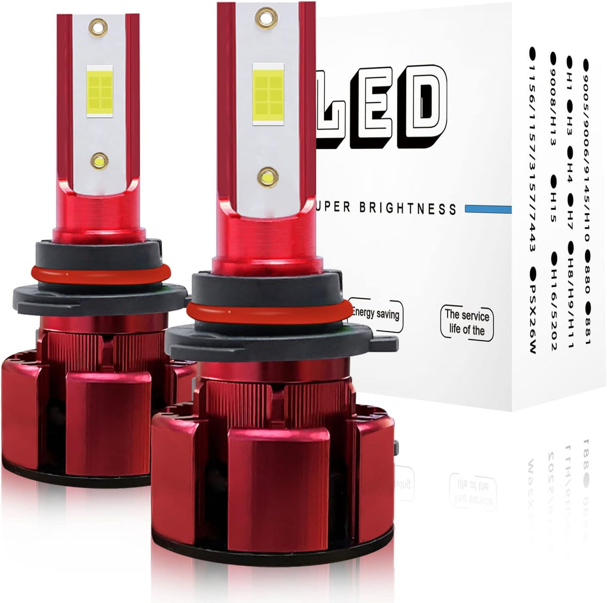 9005 +H11 High/Low Beam LED Headlight Bulbs + H16 LED Fog Light Bulbs, 6000K Cool White, Pack of 6 I24941