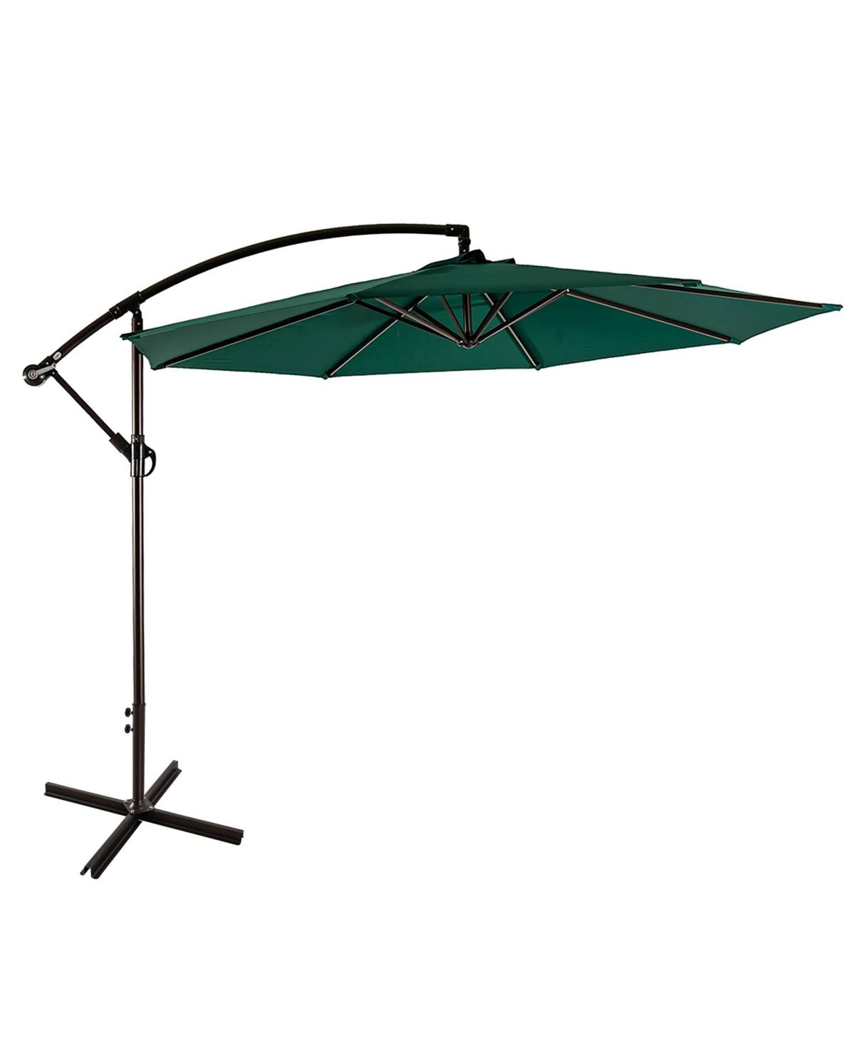 10 ft. Cantilever Hanging Patio Umbrella Dark Green M1796