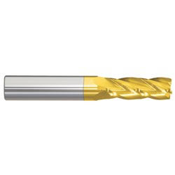9/16x22 x 3-1/2x22 x 1-1/4x22 Square End Mill, 4 Flute, Solid Carbide D716