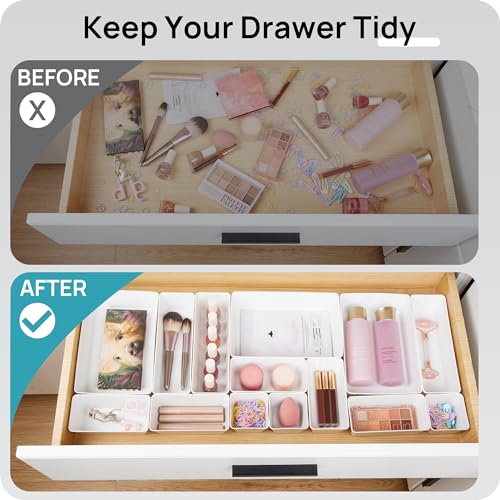 Clear Plastic 44 Pcs Drawer Organizer Set R5771