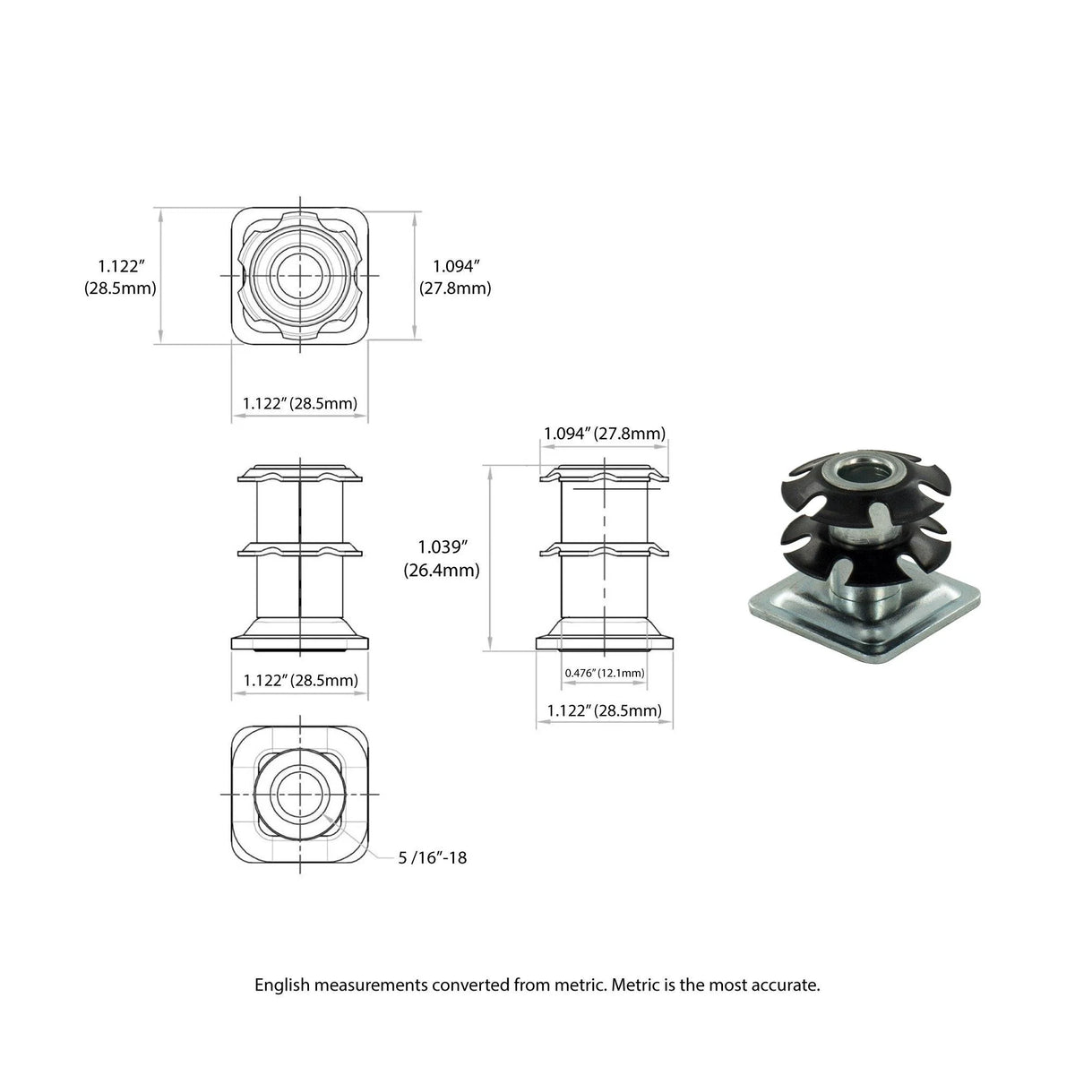 2" Swivel Hooded Twin Casters with Brakes O86264