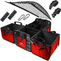 3 Compartment Separable Collapsible Car Trunk Storage Organizer, XL, Black B959