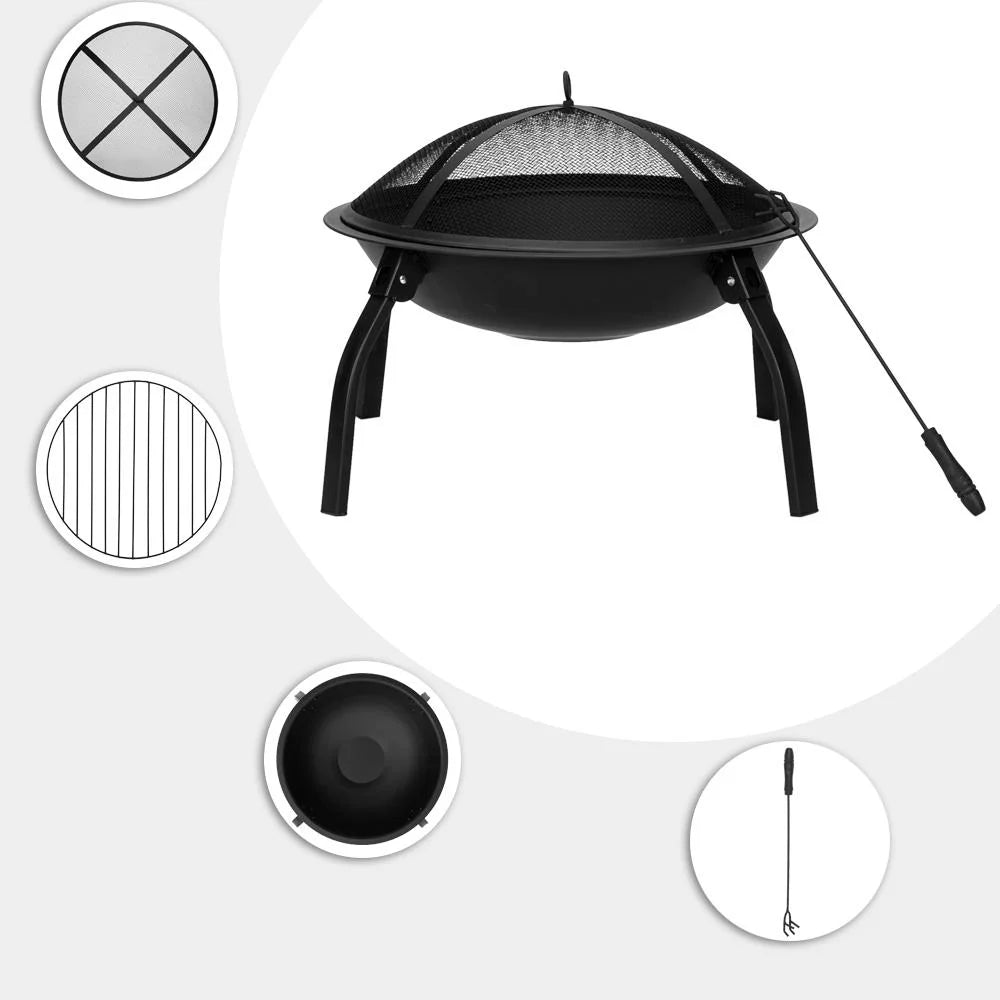 32 Wood Burning Square Fire Pit Y358