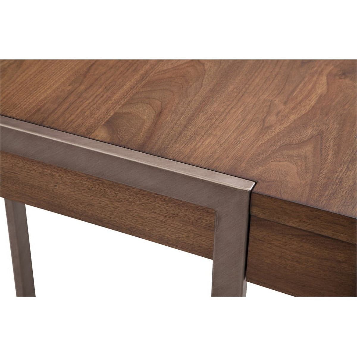 Brown Wood and Metal Desk U855230