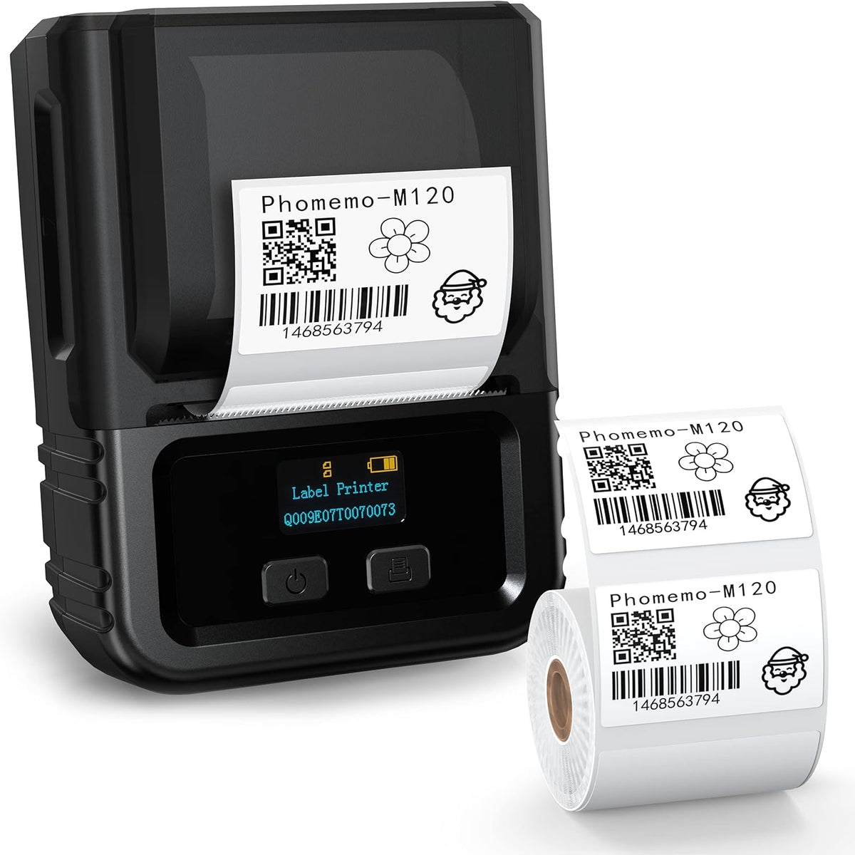 White Pack of 2 Bluetooth Thermal Label Printer X6800