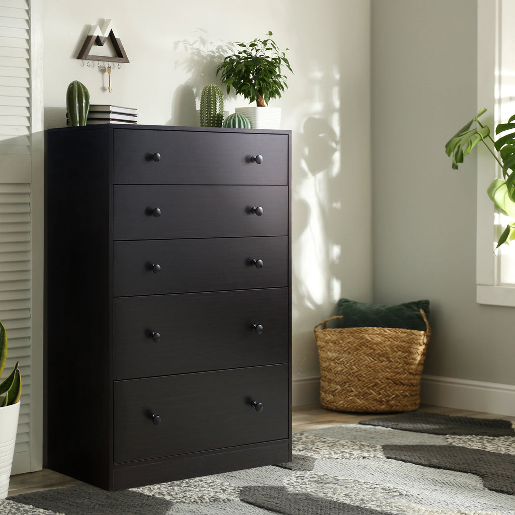 White 5 Drawer Dresser W346