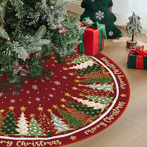 Red 36 Inches Christmas Tree Skirt R253