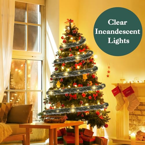 15FT Lighted Artificial Christmas Garland with Lights 2 Pack U6218