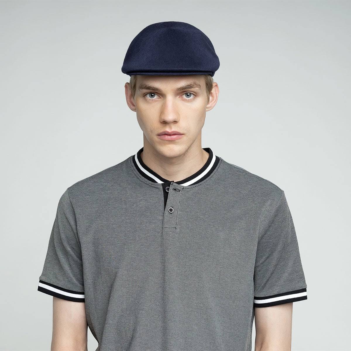 Flat Cap Dark Blue Bamboo Q26368