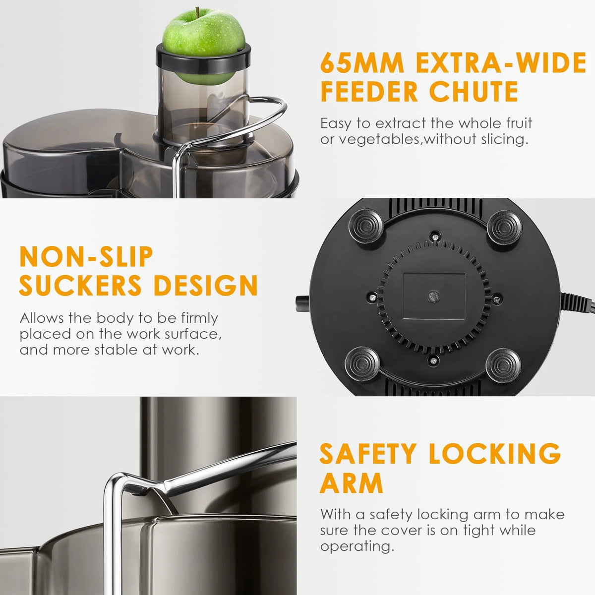 Juicer Extractor 3 Speeds Stainless Steel BPA Free W659933