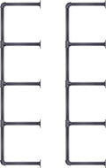 5 Tier Wall Mount Iron Pipe Shelf, 2 Pack 52 Inch Tall P379