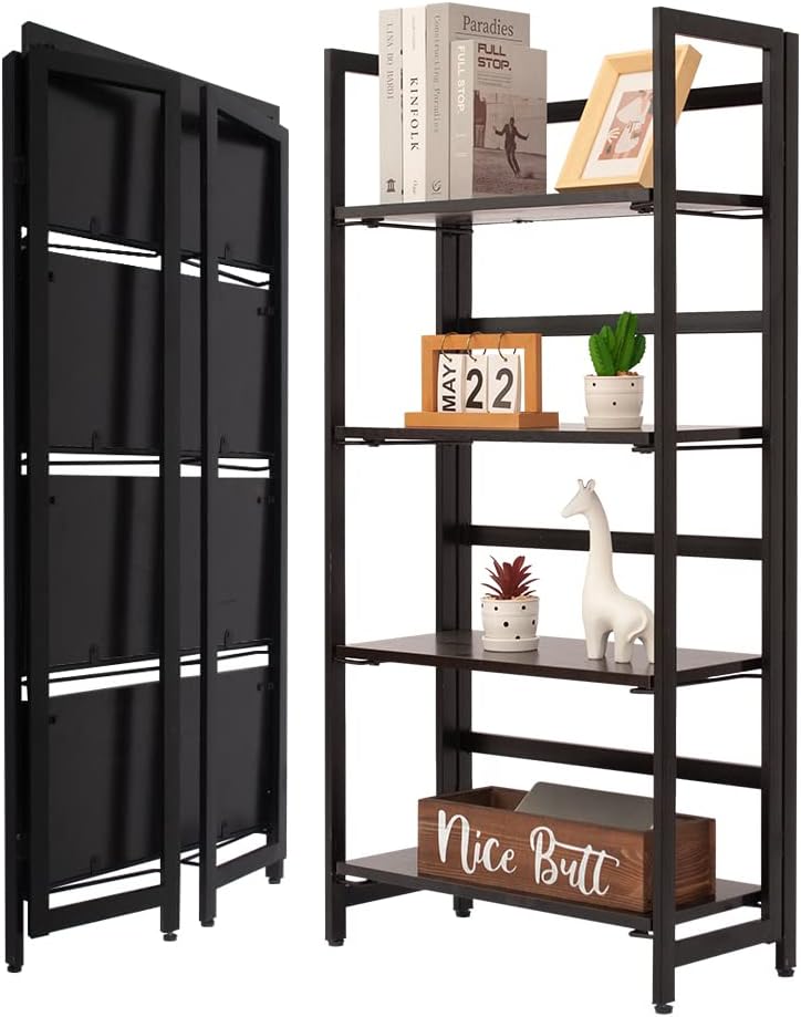 5-Tier Tall Bookcase in Rustic Brown E2385