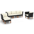 6 Piece Poly Rattan Sectional Outdoor Furniture Set M220