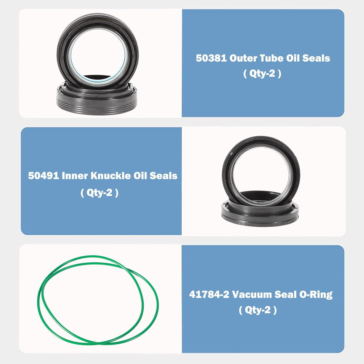 Front Axle Knuckle And Tube Seal Kit N41857