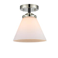 Black Polished Nickel Cone 1 Light Semi-Flush Mount X40800