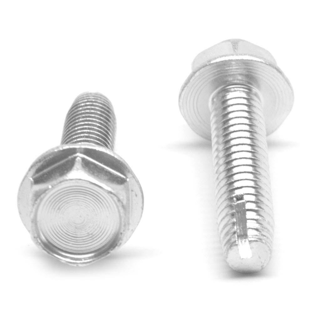 Hex Washer Head Thread Cutting Screw, #10-24 x 3/4, Low Carbon Steel Zinc Plated, Pk 5000 X3886