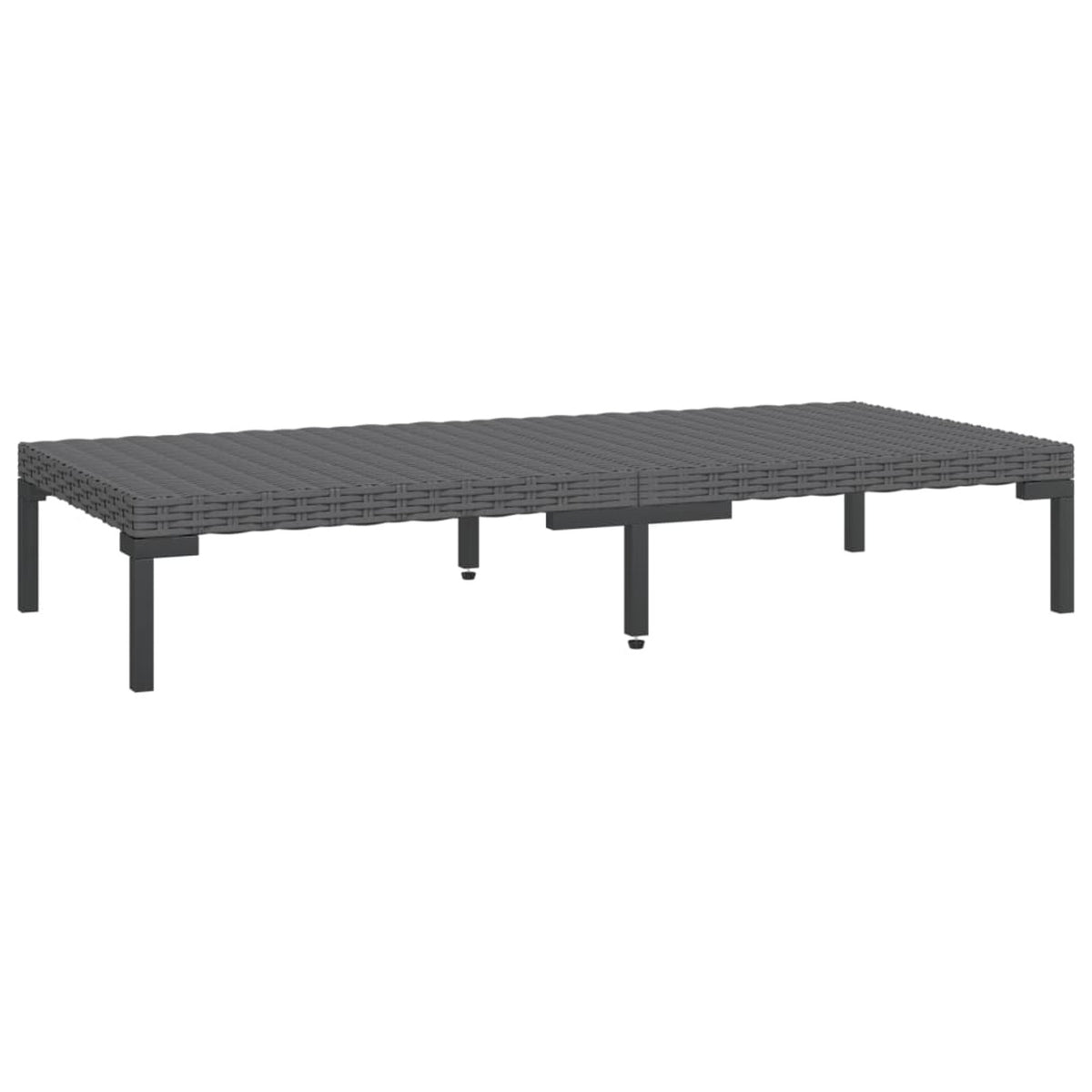 10 Piece Patio Set with Cushions Poly Rattan Dark Gray G823724