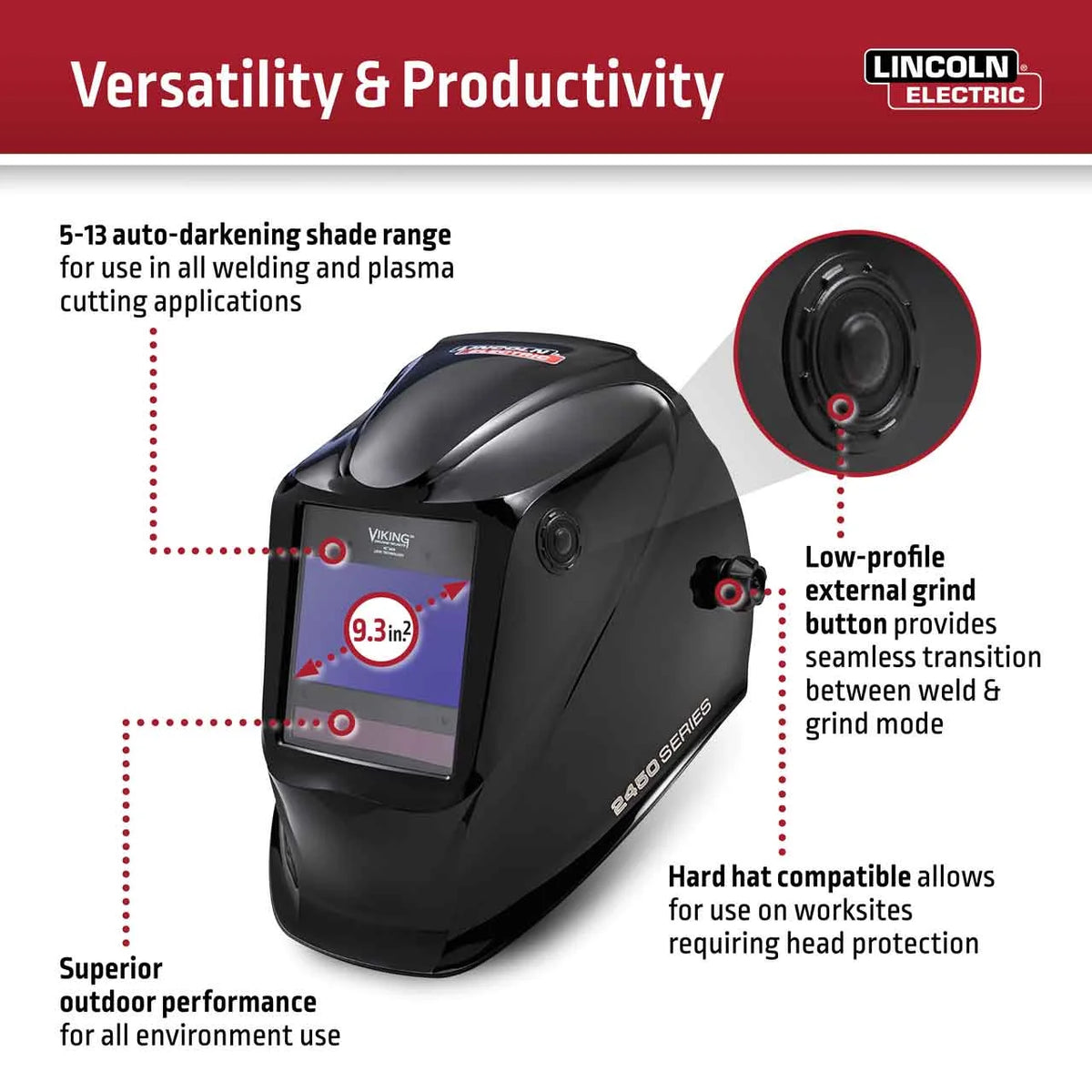 Auto Darkening Welding Helmet with 4C Lens Technology A683141