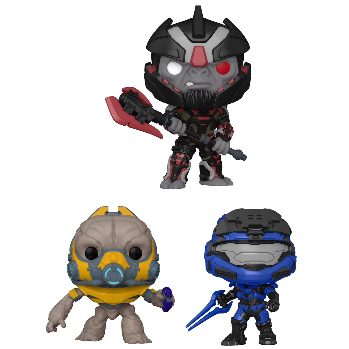 3 Piece Collectors Set: Grunt Conscript, Spartan Mark V, 6" Super Pop! Escharum R831