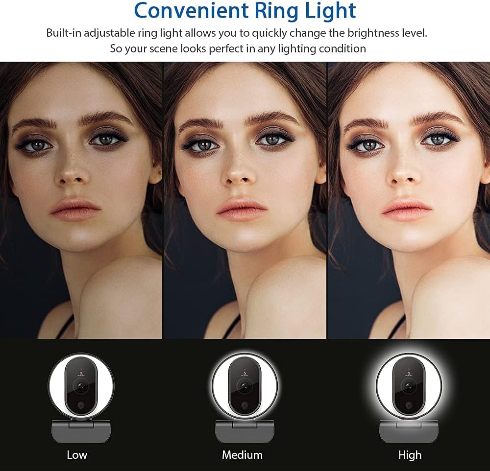 1080P Webcam with Dual Microphones and Auto-Focus V643