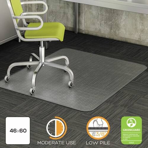 Clear Rectangle Chair Mat for Low Pile Carpet A18041