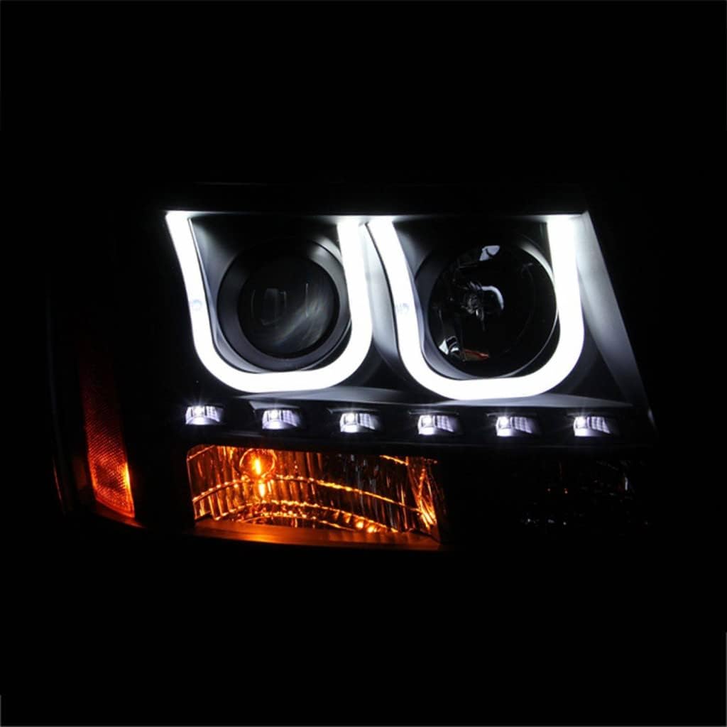 Projector Headlights with U-Bar Black Y702